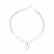 Pulseira de Prata Elo Português e Cartier c/ Coração 20cm