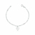 Pulseira de Prata Coração Espelhado 18cm: Brilho e Luxo