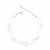 [CAIXINHA] Pulseira de Prata Elos Ovais Diamantada 21cm