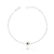 Pulseira de Prata Flor Madrepérola Com Cristal 20cm