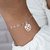 Pulseira de Prata Flor Rosa: Charme e Delicadeza
