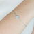 [CAIXINHA] Pulseira de Prata Estrela Dupla c/ Zircônia 18cm