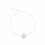 Pulseira de Prata Gota Branca Cravejada 20cm