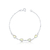 Pulseira de Prata Gotas Madrepérola 18cm