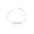 Pulseira de Prata Chapinha Borda com Coração Personalizado 14cm