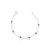 Pulseira de Prata Infantil Cristal Azul 14cm