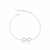 Pulseira de Prata Infinito Cravejado 20cm