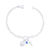 Pulseira de Prata Medalha Nossa Senhora e Cruz 18cm