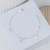Pulseira de Prata Medalhas e Cristal Azul 19cm