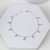 Pulseira de Prata Nove Zircônias Rosa 20cm