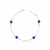 Pulseira de Prata Olho Grego Azul 18cm