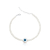 Pulseira de Prata Pérolas e Olho Grego 20cm