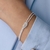 Pulseira de Prata Pipoca com Nó 20cm