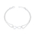 Pulseira de Prata Pipoca Símbolo do Infinito 18cm