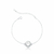 Pulseira de Prata Quadrado Cravejado 20cm