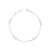 Pulseira de Prata Quatro Losangos Zircônias Brancas 20cm