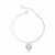 Pulseira de Prata Riviera com Coração Cravejado 21cm