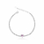 Pulseira de Prata Riviera Banhada a Ródio c/ Coração Rosa 18cm