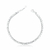 Pulseira de Prata Riviera e Elo Cartier 18cm