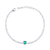 Pulseira de Prata Rodinada Riviera com Zircônia Verde 18cm