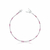 Pulseira de Prata Riviera Rosa e Branca 18cm