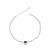 Pulseira de Prata Riviera Rubi Retangular 18cm