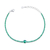 Pulseira de Prata Riviera Rodinada c/ Ponto de Luz 18cm