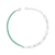 Pulseira de Prata Riviera Rodinada Verde 18cm