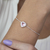 Pulseira de Prata Rosa Cravejada 18cm