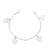 Pulseira de Prata Elo Americana Rosas 18cm