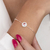 Pulseira de Prata Round Rosa 18cm