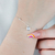 Pulseira de Prata Três Pontos de Luz de Zircônia 18cm