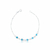 Pulseira de Prata Zircônia Azul 18cm - Nicole Prazeres