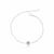 Pulseira de Prata Zircônia Redonda Rosa