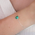 Pulseira de Prata Zircônia Verde 20cm