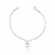Pulseira de Prata Elos com Coração 19cm