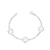 Pulseira de Prata Espírito Santo Medalhas 18cm: Devoção e Charme