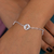 Pulseira de Prata Espírito Santo Medalhas 18cm: Devoção e Charme
