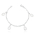 Pulseira de Prata Quatro Gotas Espelhadas 18cm