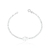 Pulseira de Prata Mão Hamsá e Estrela de Davi 18cm