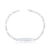 Pulseira de Prata Plaquinha Elegante Masculina Elo Fígaro 19cm - For Men
