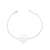 Pulseira de Prata Medalha Céu de Prata c/ 18cm