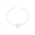 Pulseira de Prata Medalha Onda 17cm