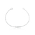 Pulseira de Prata Plaquinha da Paz c/ 17cm