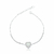 Pulseira de Prata Encantadora Riviera Coração Opala 21cm