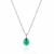Colar de Prata Gota Zircônia 14mm 45cm