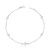 Tornozeleira de Prata Minimalista 05 Bolas