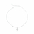 Tornozeleira de Prata Round com Ponto de Luz 22cm