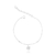 Tornozeleira Trevo Branco Cravejado com Pontos de Luz 23cm