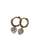 Aro acero dorado 10mm con dije corazón strass 5504